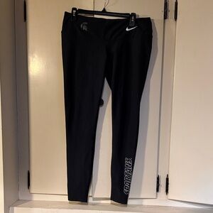 Nike Womens Black Spartans Logo Leggings